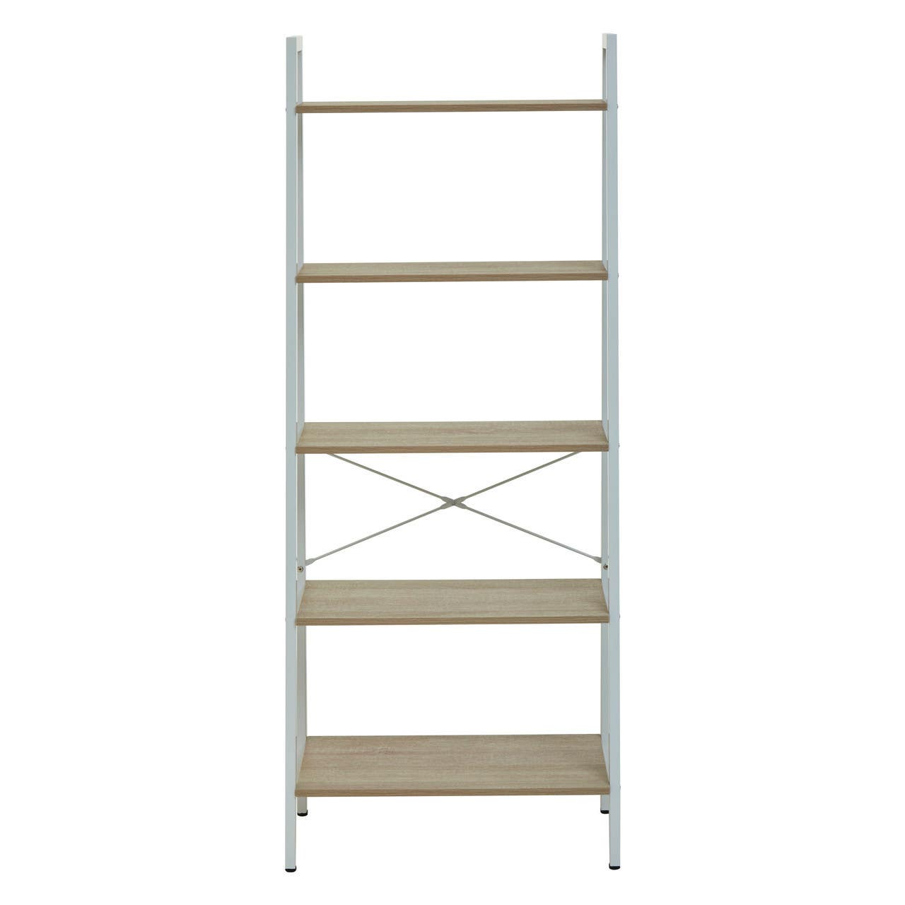 Oak Veneer Ladder Shelf