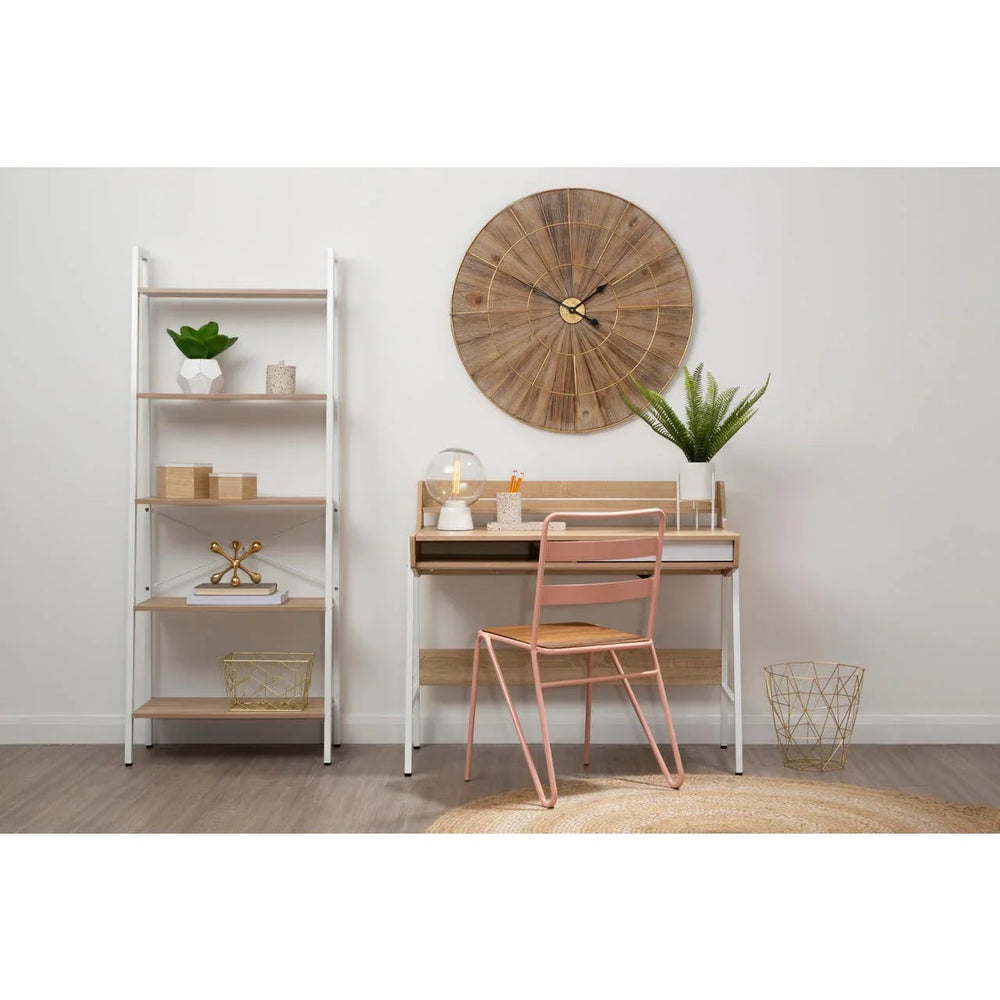 Oak Veneer Ladder Shelf