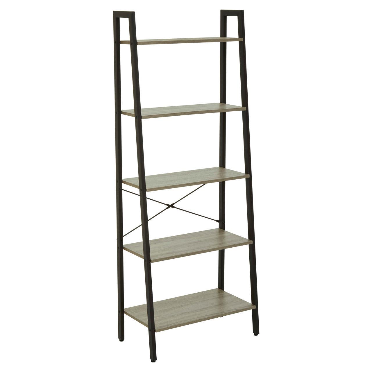 Industrial Oak Ladder Shelf
