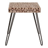 Rustic Wood Disc Side Table