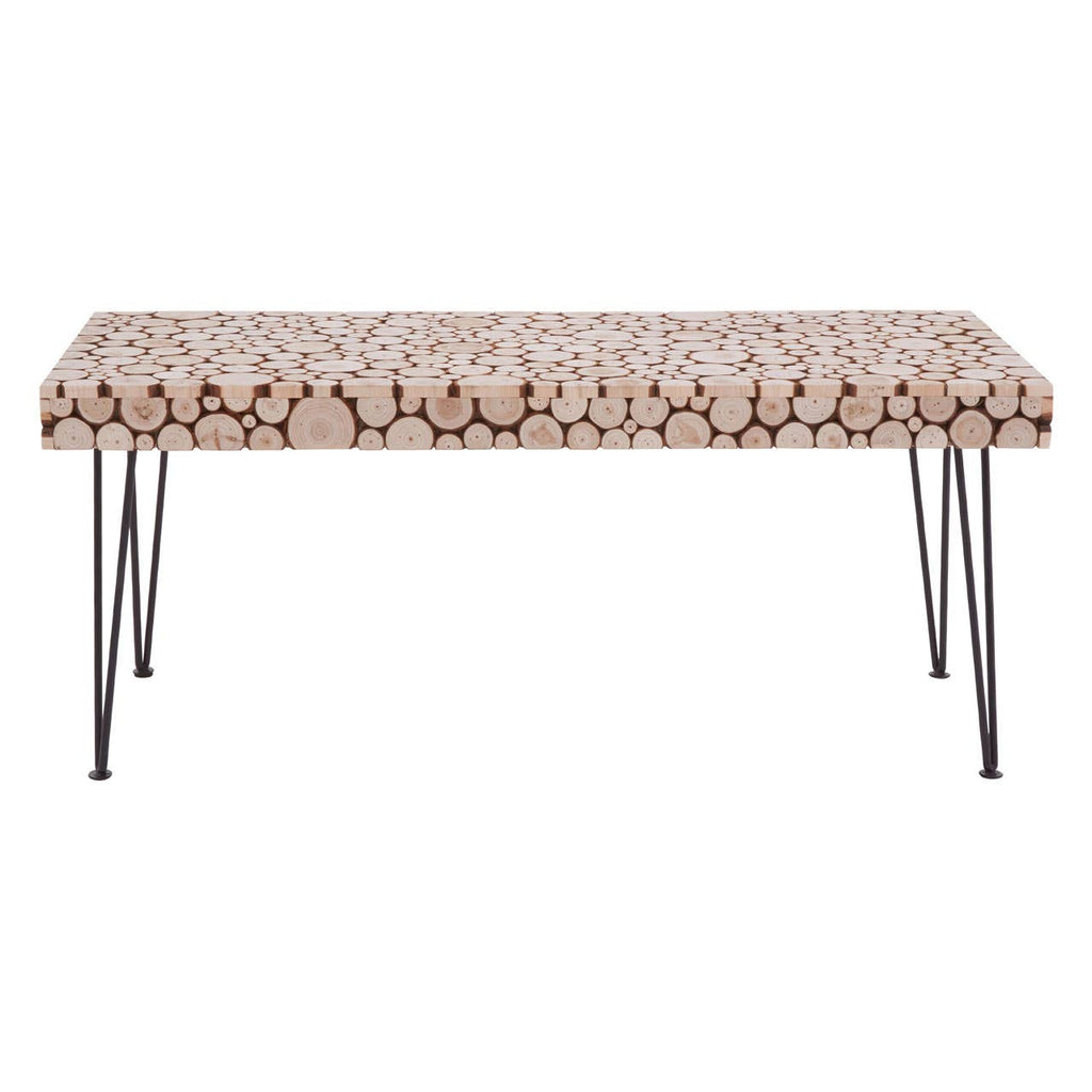Rustic Fir Wood Coffee Table
