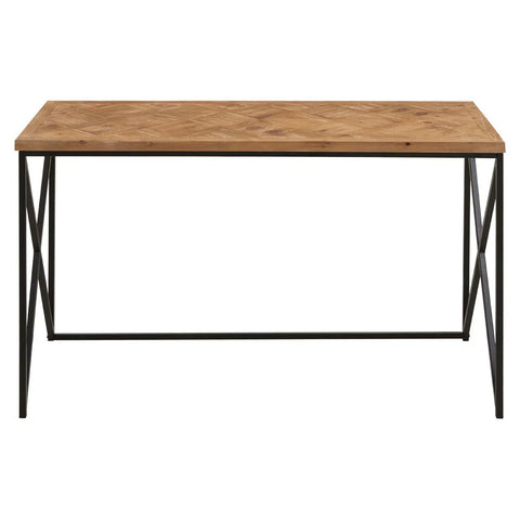 Rustic Luxe Parquet Console Table