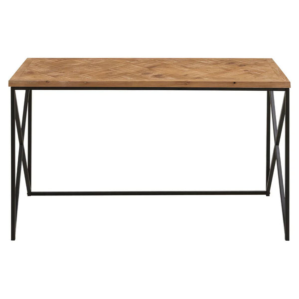 Rustic Luxe Parquet Console Table