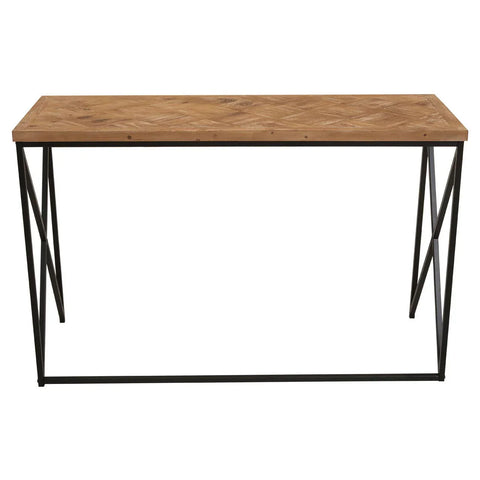 Rustic Luxe Parquet Console Table
