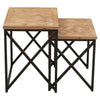 Iron Parquet Side Tables