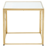 Golden Mirror Top Side Table