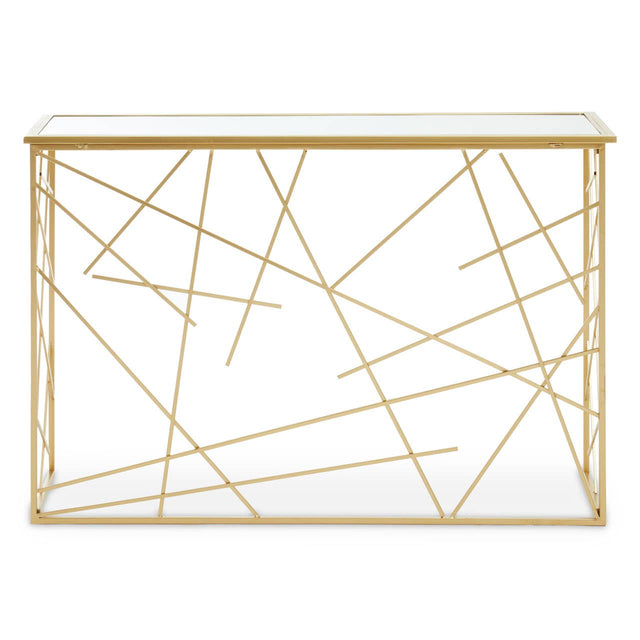 Golden Elegance Mirror Console Set