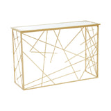 Golden Elegance Mirror Console Set