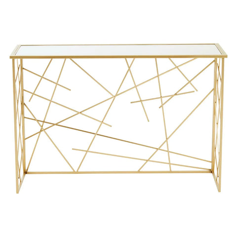 Golden Elegance Mirror Console Set
