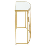 Chic Mirrored Gold Console Set