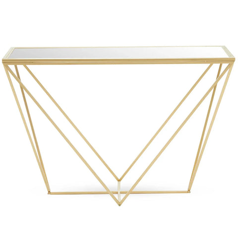 Gilded Triangular Console Table