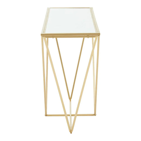 Gilded Triangular Console Table