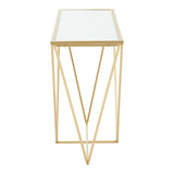 Gilded Triangular Console Table