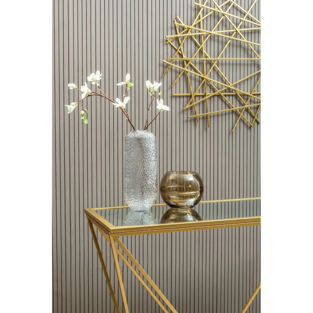 Gilded Triangular Console Table