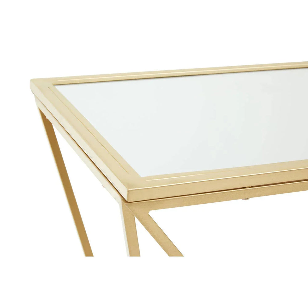 Gilded Triangular Console Table