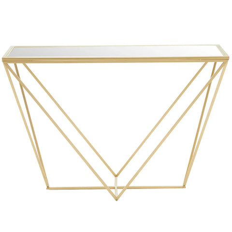 Gilded Triangular Console Table