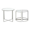 Stackable Silver Iron Tables Set