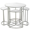 Stackable Silver Iron Tables Set