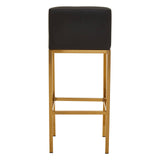 Luxe Black Gold Bar Chair