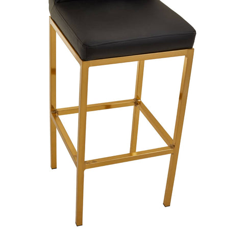 Luxe Black Gold Bar Chair