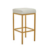Luxe White & Gold Barstool