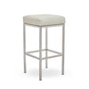 Luxe Chrome White Bar Stool