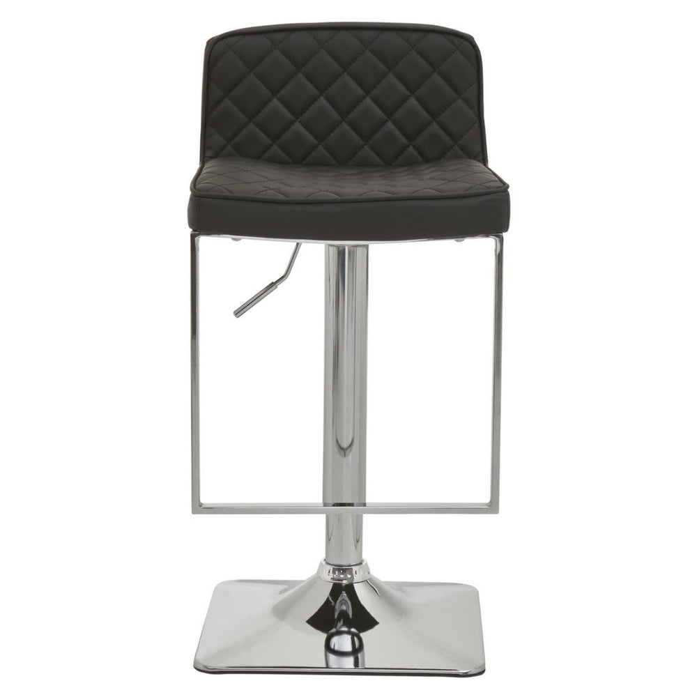 Monochrome Diamond Back Bar Stool