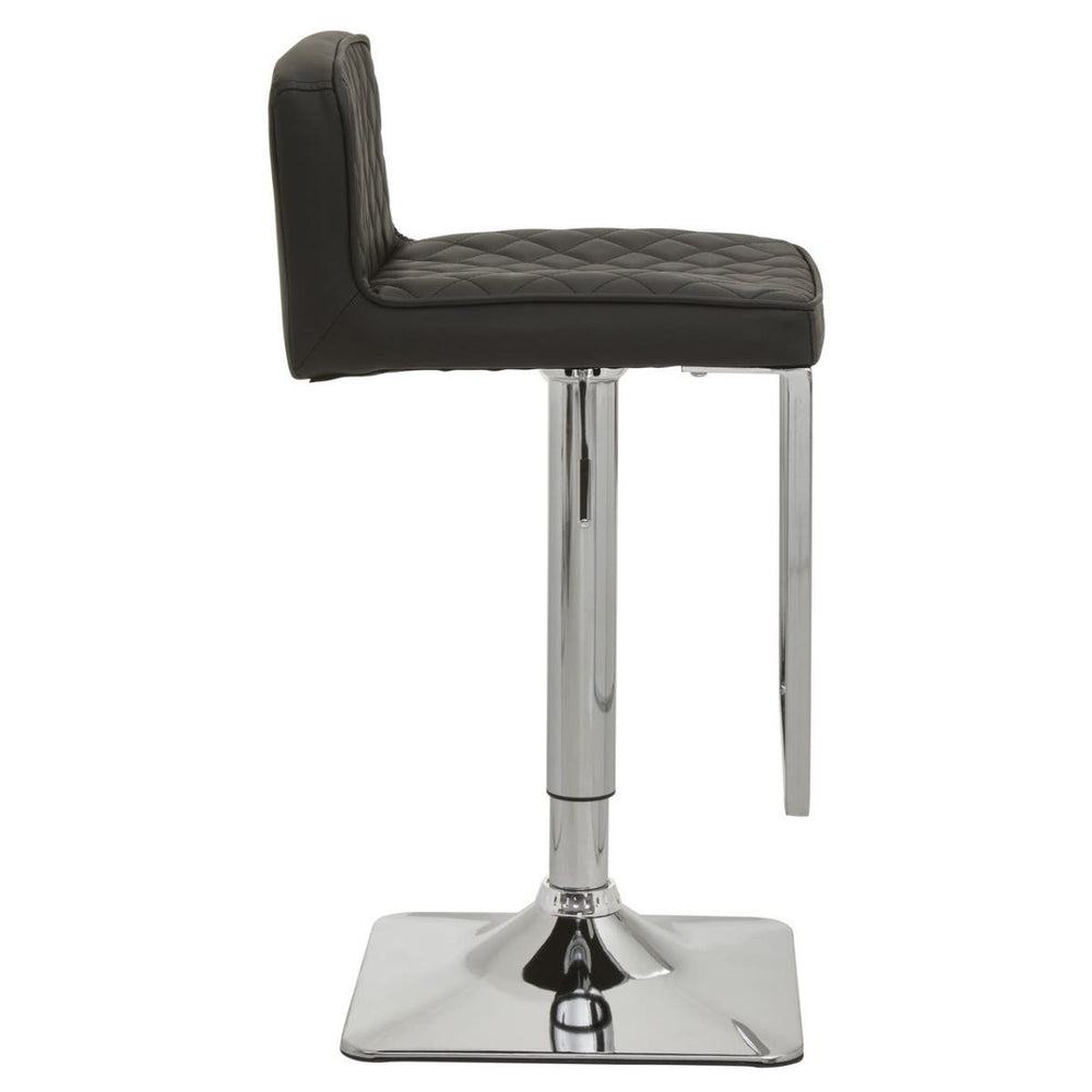 Monochrome Diamond Back Bar Stool