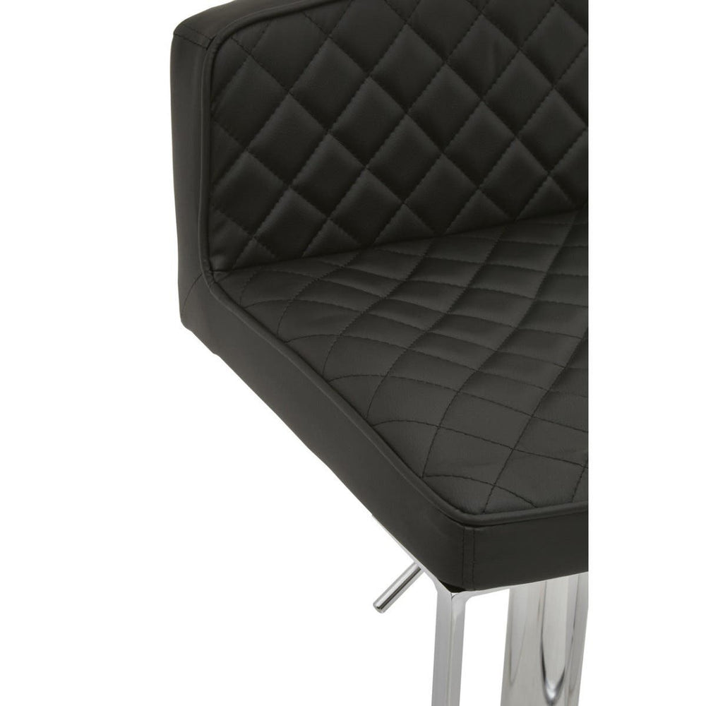 Monochrome Diamond Back Bar Stool