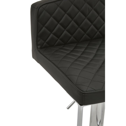 Monochrome Diamond Back Bar Stool