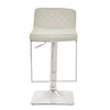 Luxe White Leather Barstool