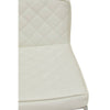 Luxe White Leather Barstool