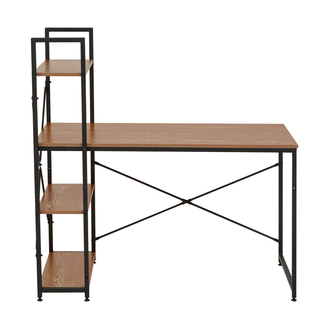 Red Pomelo Desk With Shelves