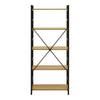 Oak X-Frame 5-Tier Shelf