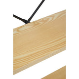 Light oak effect shelf unit featuring three tiers with a smooth surface and a minimalist design. The unit is supported by black metal brackets, highlighting a modern aesthetic suitable for various home decor styles