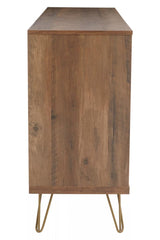 Flori Wood Veneer Sideboard with Metal Legs