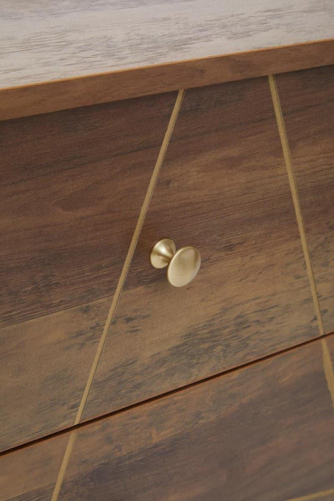 Flori Wood Veneer Sideboard with Metal Legs