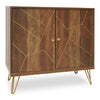 Flori Wood Veneer Sideboard with Metal Legs