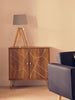 Flori Wood Veneer Sideboard with Metal Legs