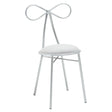 Jolie Silver Velvet  Bow Back Dining Chair