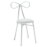 Jolie Silver Velvet  Bow Back Dining Chair