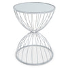 Jolie Mirrored Silver Side Table