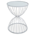 Jolie Mirrored Silver Side Table