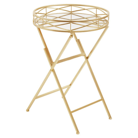 Gold Mirrored Tray Table