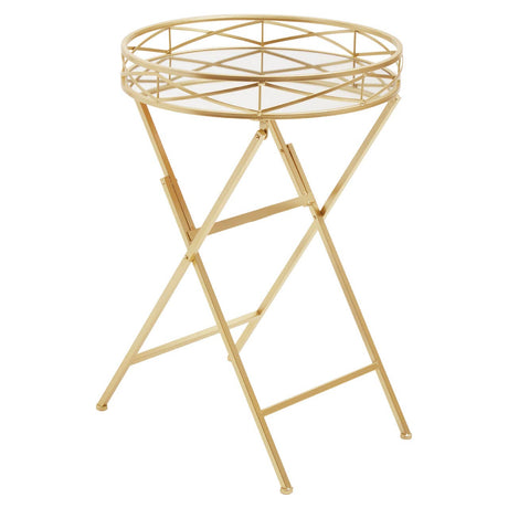 Gold Mirrored Tray Table
