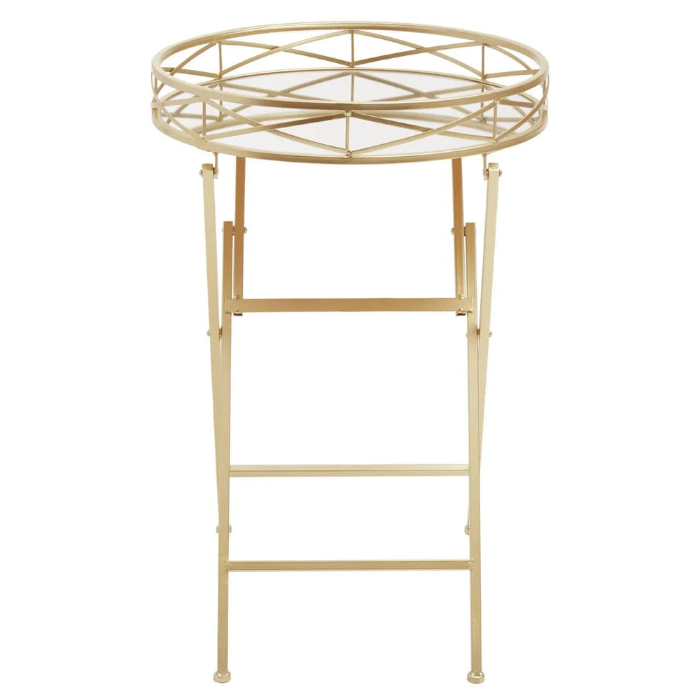 Gold Mirrored Tray Table