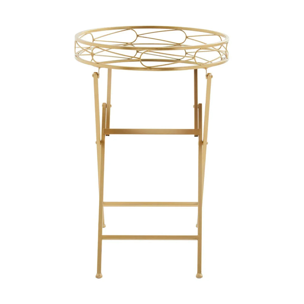 Gold Mirrored Tray Table