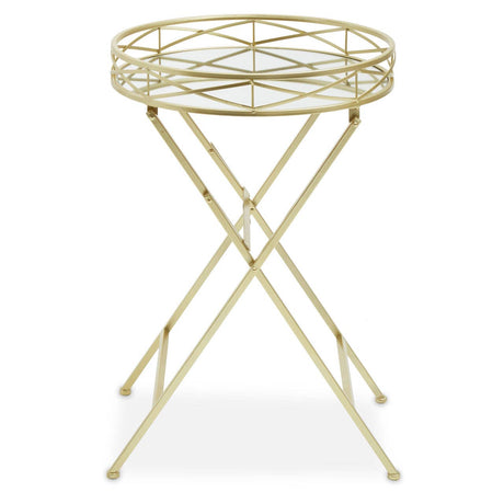 Gold Mirrored Tray Table