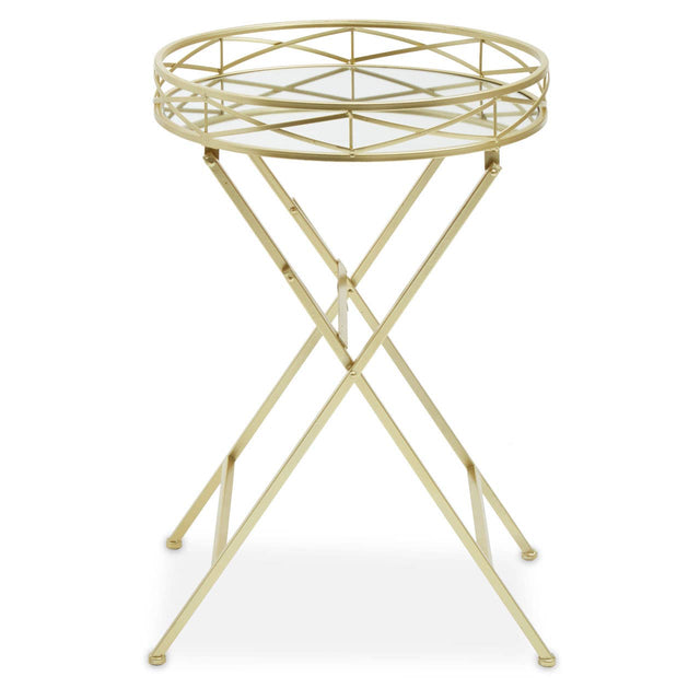 Gold Mirrored Tray Table