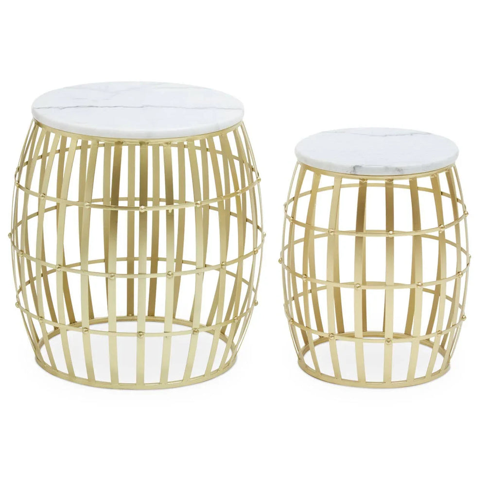 Luxe Marble Side Table Set
